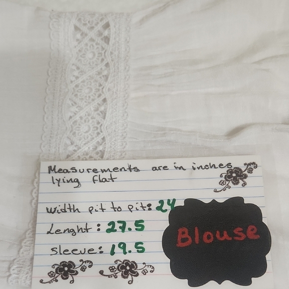 Counterparts White Lace Accent Blouse - Picture 9 of 10